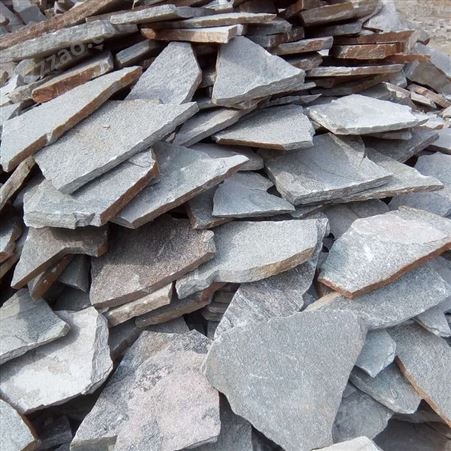 灰色碎拼石 园林景观用板岩碎拼石厂家批发