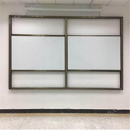 推拉黑板 教学教室多媒体电视一体机白板绿板米黄板配套学校可定制