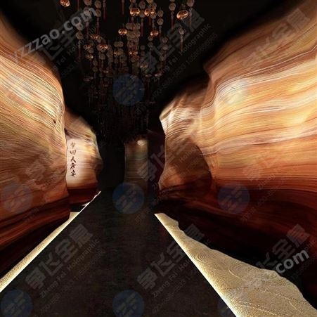 争飞全息 国粹戏曲主题全息宴会厅 沉浸式高档会所 创意投影走廊 互动投影地面设计