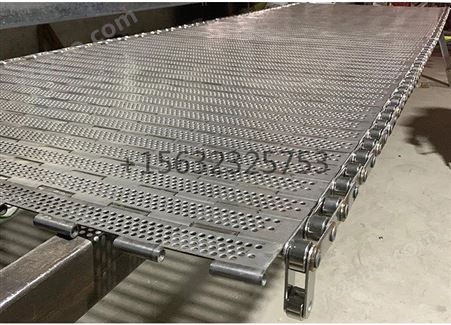 厂家定做304不锈钢冲孔链板输送带物料输送设备尺寸定制产品