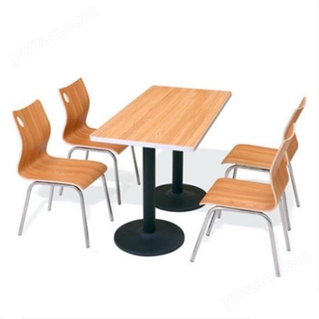光彩家具厂家批发定制四人餐桌不锈钢盘肯德基小吃店餐厅一桌两椅四椅分体快餐桌椅组合TM-004溢彩家具