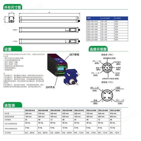 米秀供应安全光幕传感器-DS3 区域传感器供应商 安全防护产品