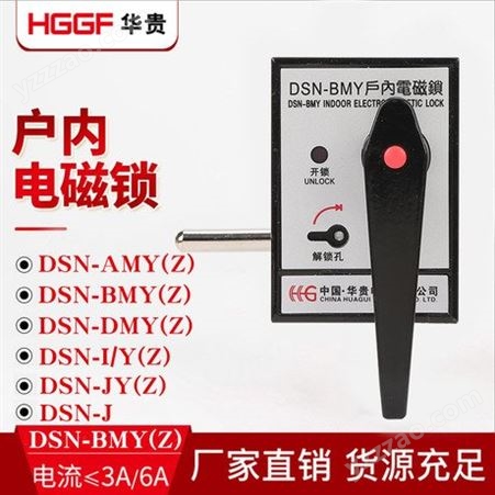 DSN-BMY/Z小手柄式电磁锁，智能户内高压柜门锁，电磁锁，华贵电气