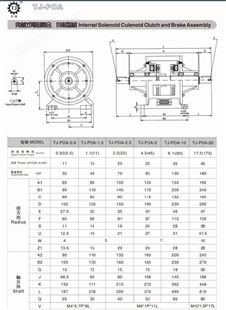 TJ-POA-5Kg电磁离合刹车组 唐山厂家印刷机械专用 内藏式