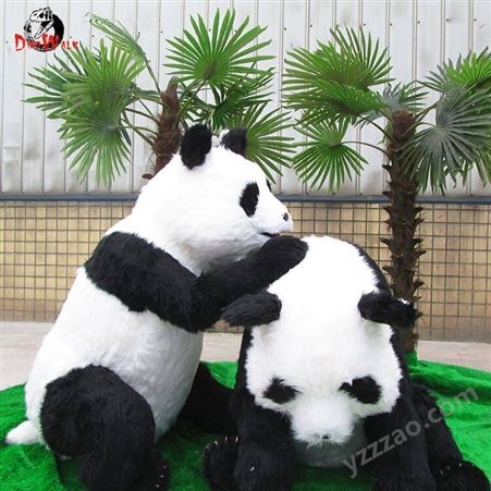 仿真动物 摆件模型 毛绒国宝熊猫 大型卡通摆件