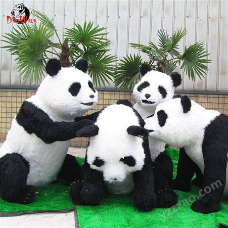 仿真动物 摆件模型 毛绒国宝熊猫 大型卡通摆件