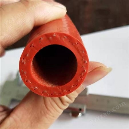 供应汽车硅橡胶暖风水管16mm耐高温耐压双层夹线红色废气真空蒸汽软管