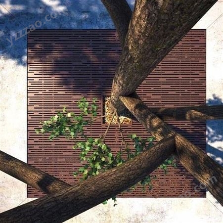 耐候钢板树池篦子 异形树篦子 镂空雕花工艺护树板 红锈文化树池盖板 非标树围子 普罗盾