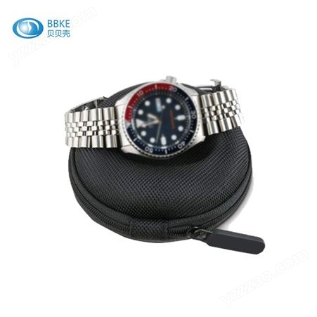 定制eva手表盒 黑色热压手表盒 圆形硬壳手表收纳包装盒定做logo