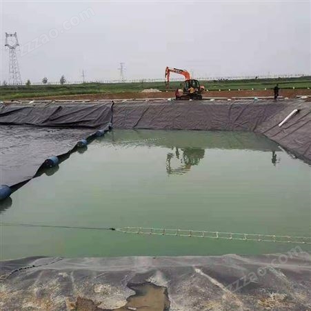 HDPE高密度土工膜 鱼塘厚养殖黑膜 蓄水沼气池塑料工程防渗膜
