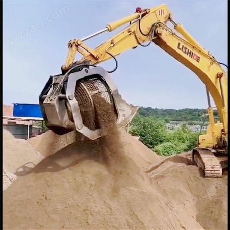 三一挖机河道洗沙转筛 卡特挖掘机洗沙机挖机斗