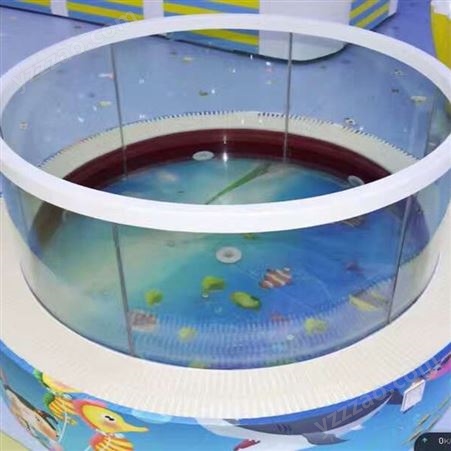 婴儿游泳池 儿童游泳池 全透明钢化玻璃池 圆形全透明玻璃池