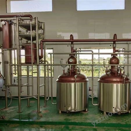 森科塔式白兰地蒸馏设备接触酒气为紫铜 蒸馏速度快