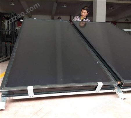 低温钢化玻璃吸收辐射蓝钛2㎡平板真空管太阳能集热系统