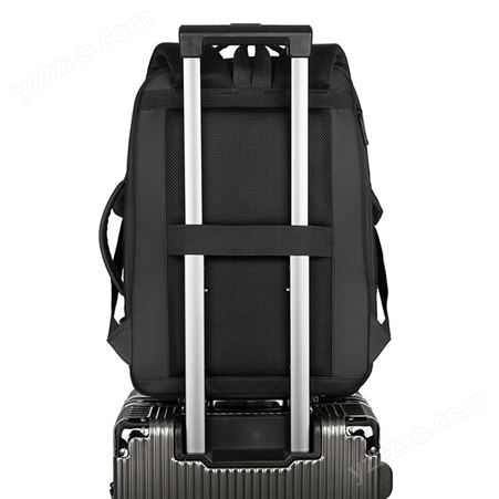 大容量可扩容中性无LOGO双肩包 多功能防水透气商务男士电脑背包