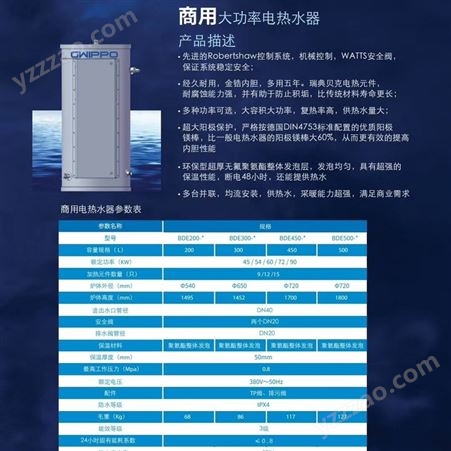 硅普 商用容积式电热水器 型号 BDE300-30 容积 300L 功率 30KW 整机质保一年 搪瓷内胆质保五年