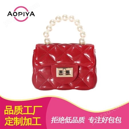 串珠流行时尚袖珍口红包零钱包珍珠手提出口欧美环保TPU女式小包