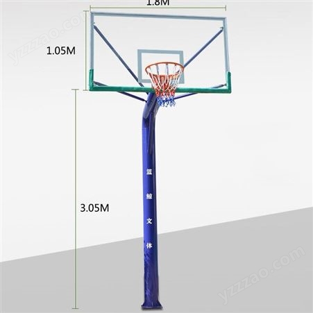 地埋圆管篮球架价格燕式槽钢底座篮球架 拆装式移动篮球架  凹箱式篮球架