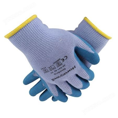 汛辰天然乳胶2094138CN防滑耐磨防护手套 皱纹劳保手套