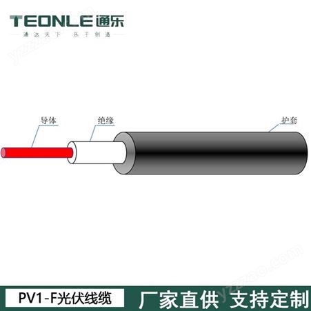 PV1-F 1*4mm2光伏电缆辐照阻燃四平方直流电缆线TUV抗老化