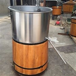 供应不锈钢酒蒸锅 外包木制蒸锅 酒容器生产厂家