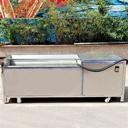 斯格数控毛辊果蔬清洗机 可用于土豆生蚝猪蹄去皮 SG-800型 厂家直供