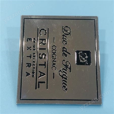 锌合金压铸 分色电镀金属商标牌滴胶产品 五金商标定做