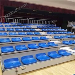 沧州永泰体育生产厂家 低靠背伸缩看台座椅 中空吹塑座椅