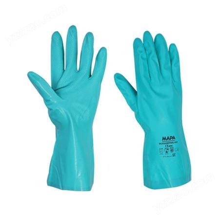 MAPA玛帕 Ultranitril 492劳保防护植绒内里丁腈浸胶防化手套