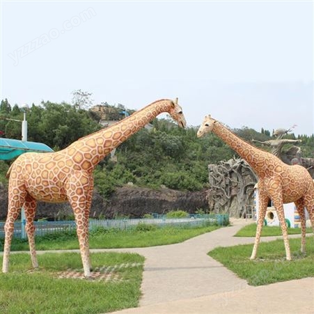厦门匠心远航雕塑 玻璃钢长颈鹿雕塑定制工厂