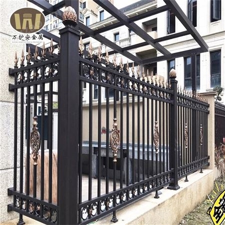 潍坊铝艺护栏公司 坚固耐用 庭院围墙铝艺护栏 拆装便捷 围墙护栏安装
