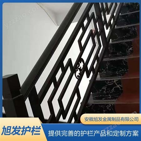 楼梯扶手护栏旭发锌钢拼接栏杆复古式别墅铁艺钢性