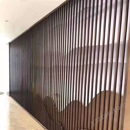 餐厅弧形铝方通 u型铝方管 天花吊顶 异性木纹铝方通定制加工