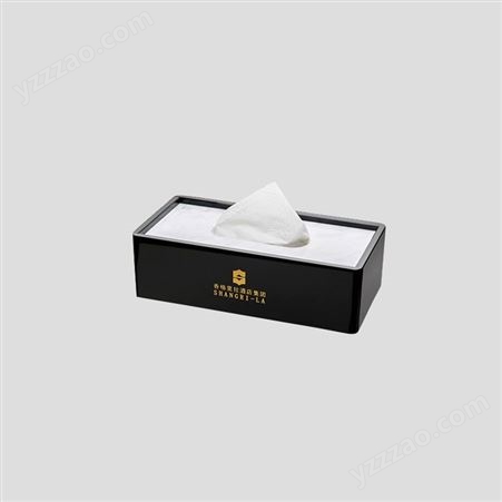 黑白水墨纹亚克力酒店宾馆客房专用易耗品收纳盒纸巾盒皂碟套装