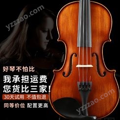 梵阿玲级小提琴初学者成人儿童入门演奏大学生纯手工实木乐器