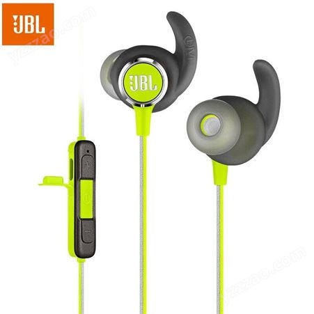 JBL-REFLECT-MINI-BT2入耳式无线蓝牙耳机 黄绿色动圈防水运动听歌降噪无线蓝牙耳机