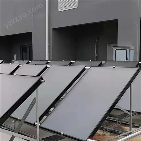 承压热水系统 平板太阳能集热器 空气能热泵热水机 亿家人集中供热水工程