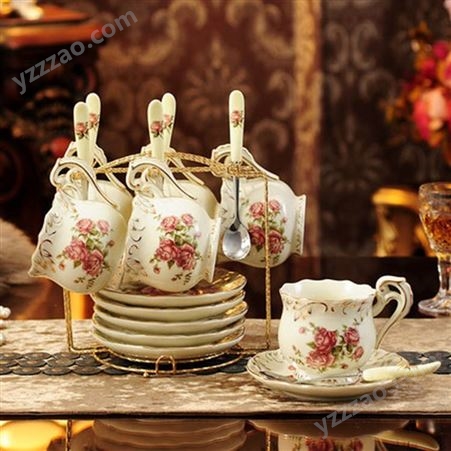 英式水杯茶壶套装 下午茶茶具咖啡具 陶瓷杯子家用咖啡杯碟