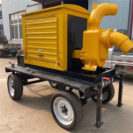 牵引移动式柴油自吸泵车 大流量灌溉排水泵车 农用多功能