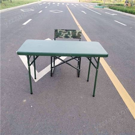 供应户外野营便携式折叠桌 1.2米军绿色中空吹塑桌椅
