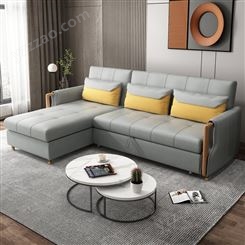 科技布实木折叠沙发床客厅多功能两用新款抽拉式大小户型家用
