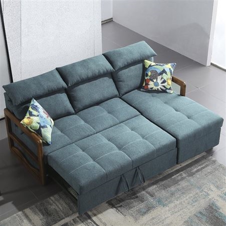 折叠沙发床客厅多功能两用小户型新款转角贵妃可收纳