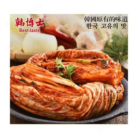 厂家直营 韩博士韩式瓶装泡菜辣白菜 韩式风味泡菜酱菜 1.2kg*6瓶/箱 生产加工