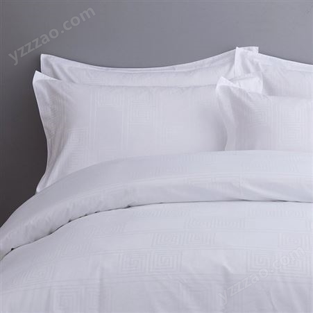 棉田里五星级酒店床上用品白色贡缎被套被罩 酒店布草 厂家销售