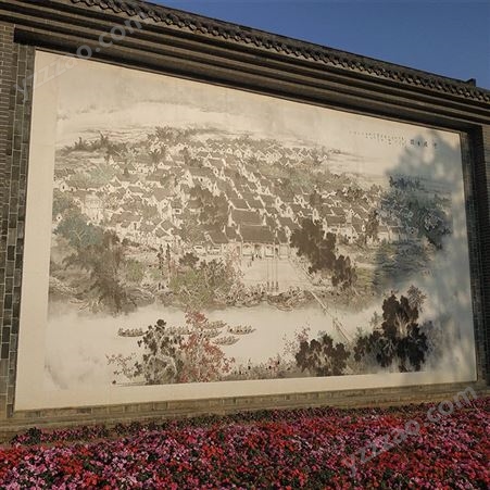 户外公园广场景观浮雕陶瓷大板薄板壁画定制高温瓷板画背景墙