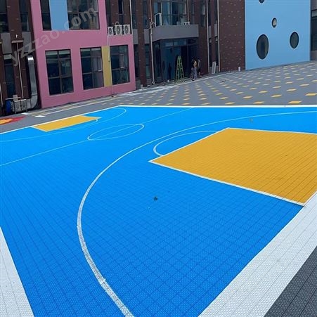 菱形双米8代悬浮地板 篮球场羽毛球场悬浮地板 小米格拼接地板