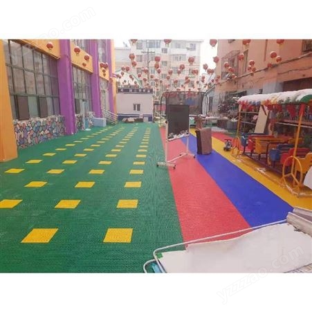 室外塑胶地板施工标准济宁批发双层篮球场悬浮地版