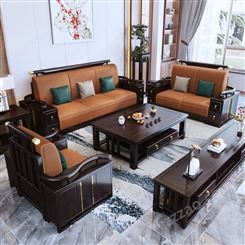 新中式实木沙发比较好 广东佛山实木沙发床 实木家具批发