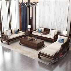 新中式实木沙发样式图片大全 定制木沙发价格1500内图片
