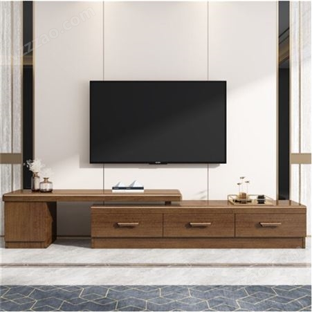 实木电视柜茶几组合套装 可伸缩电视柜客厅地柜 电视柜